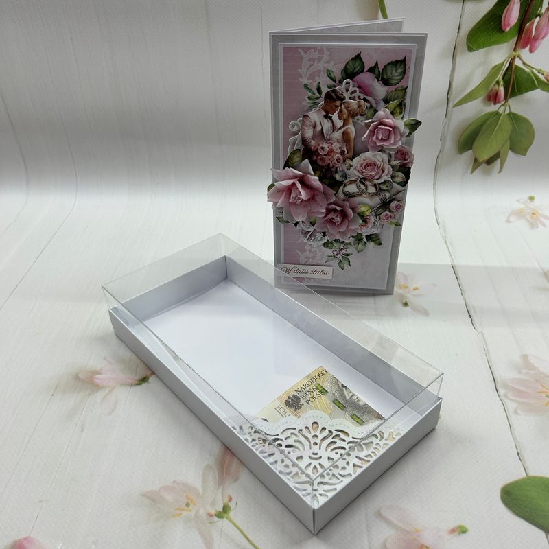 Kartka na ślub 💒 elegancki prezent + pudełko