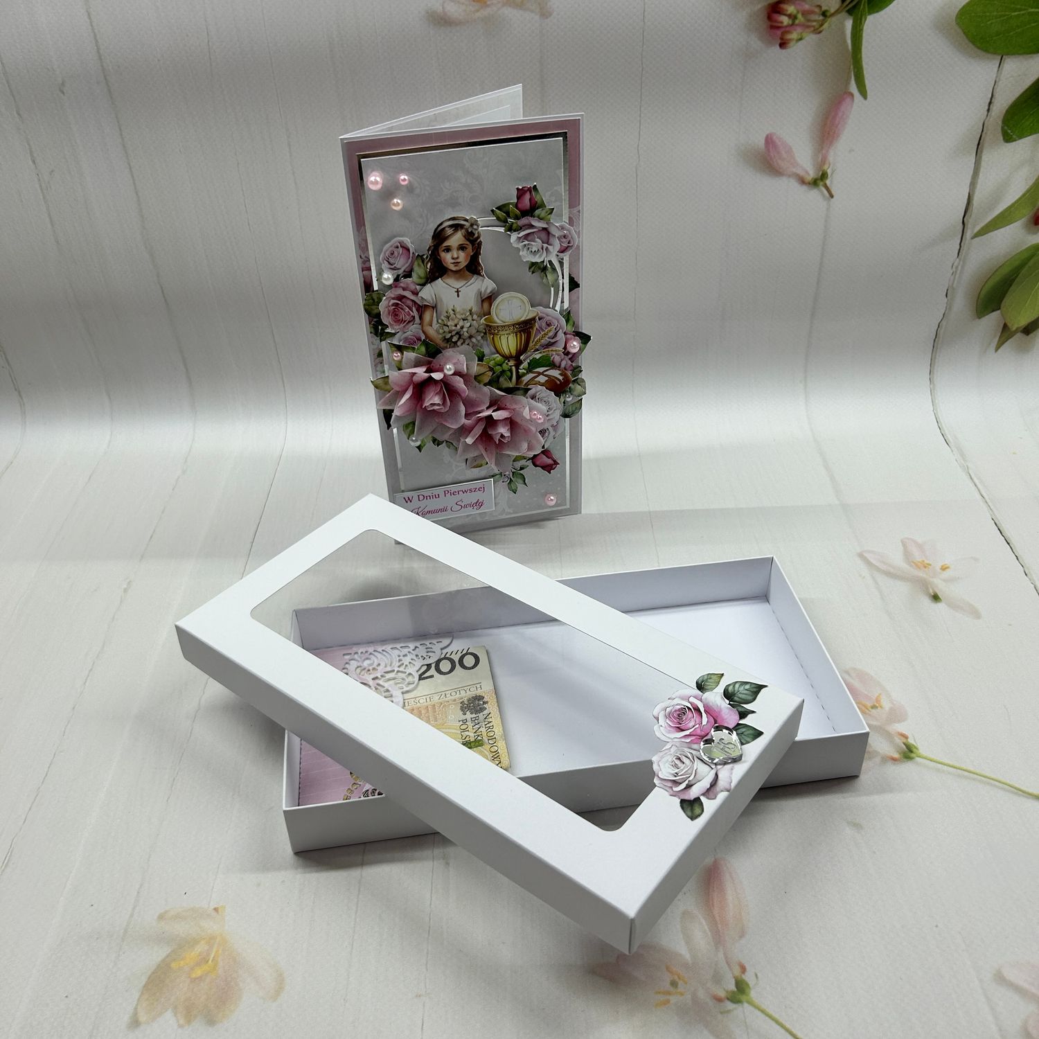 Kartka komunijna DL w pudełku - niepowtarzalny prezent