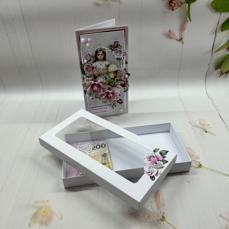 Kartka komunijna DL w pudełku - niepowtarzalny prezent