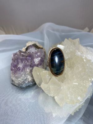 Black Tiger’s Eye Brass &amp; Copper Ring