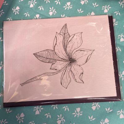 Greeting Card w/ Deep Purple Envelope by Pocket Garden Blooms