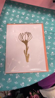 Greeting Card w/ Coral Envelope by Pocket Garden Blooms