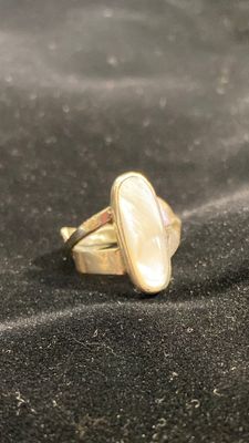 Mother of pearl with silver bezel