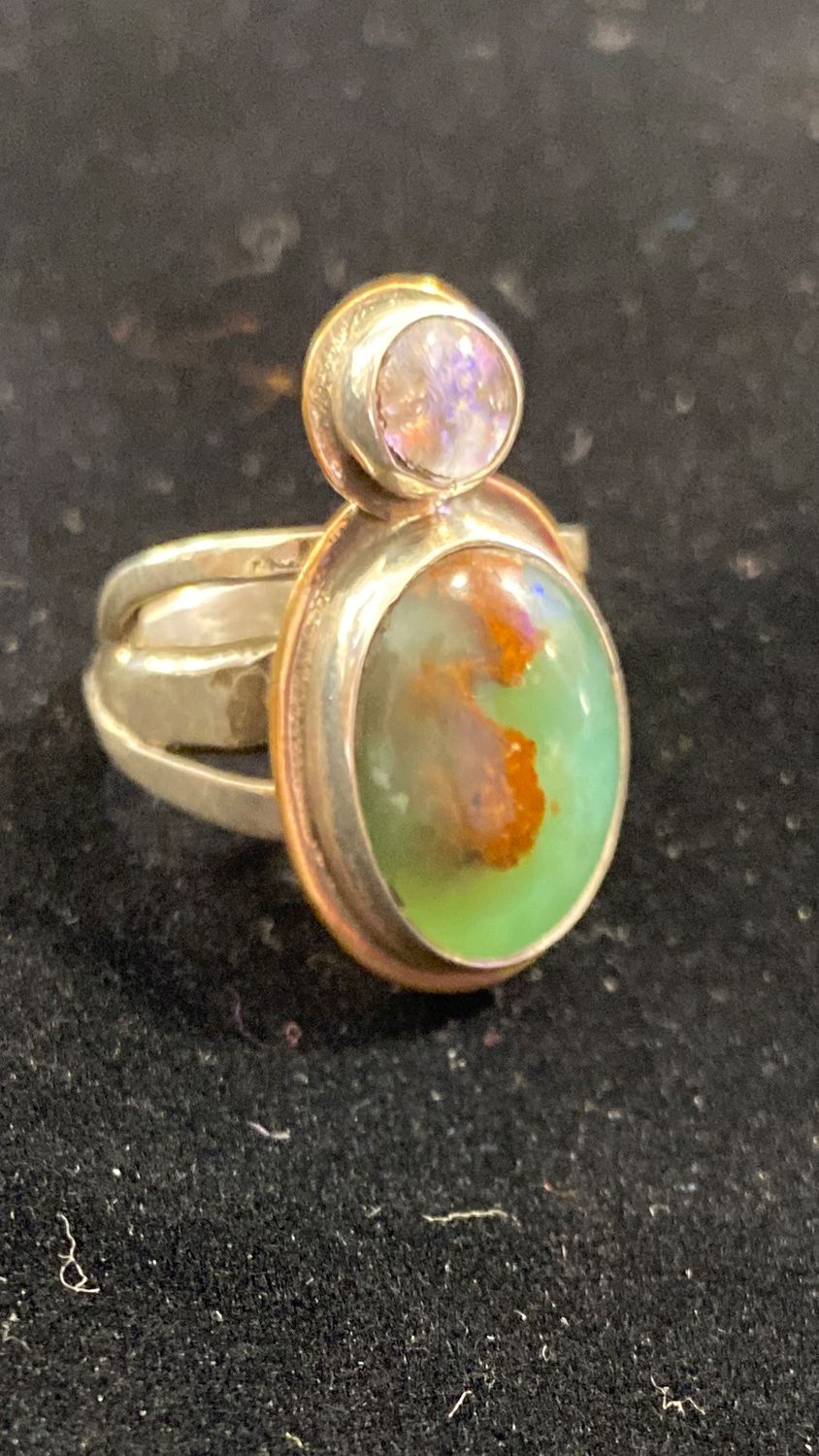 Chrysoprase and Dichroic Glass