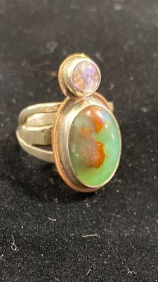 Chrysoprase and Dichroic Glass