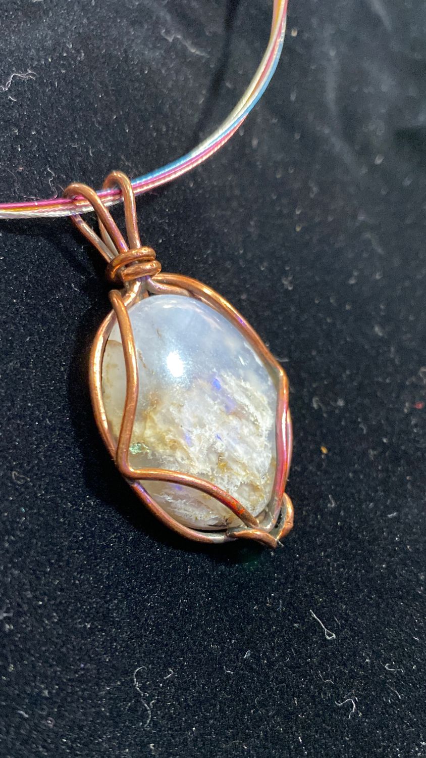 Camp Verde Agate Pendant Wrapped in Copper