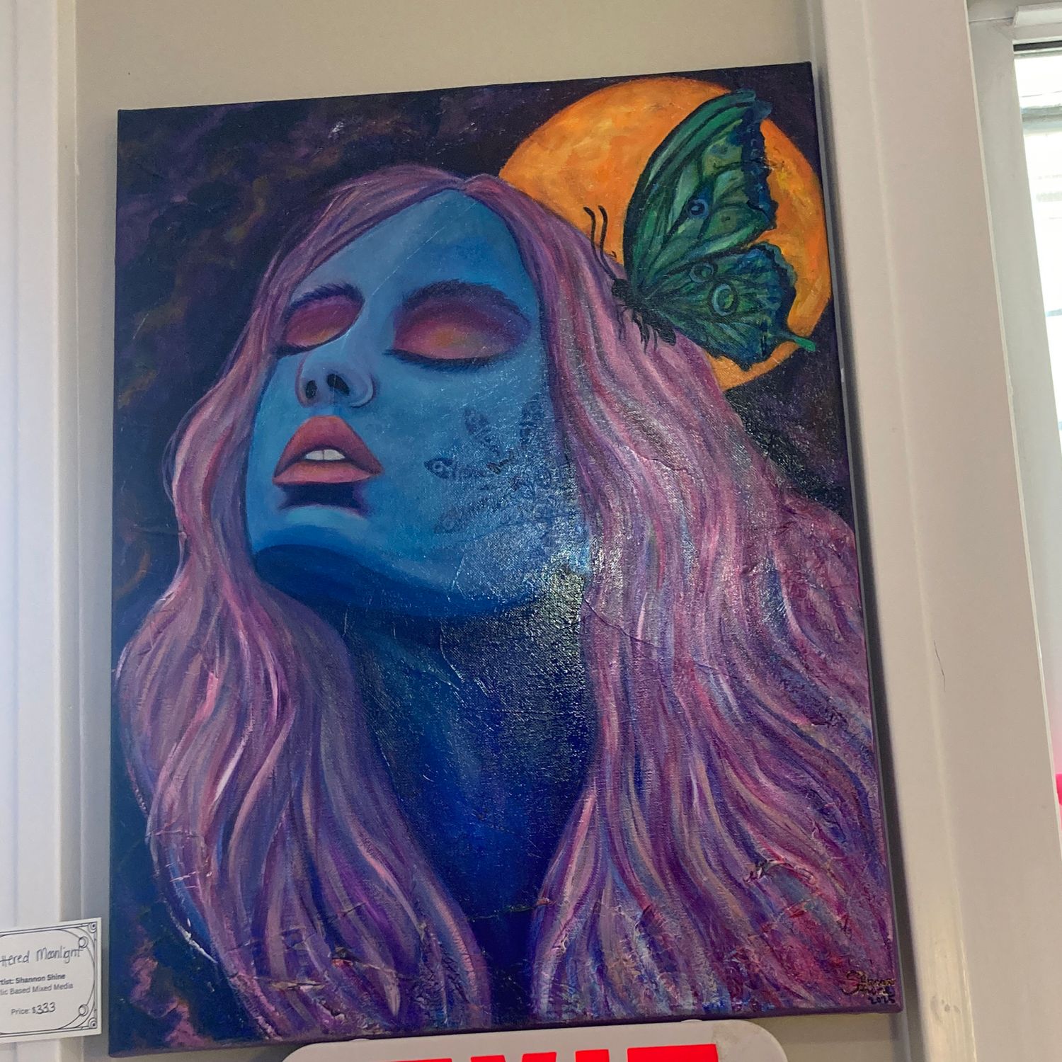 “Fluttered Moonlight” - Original Painting Artwork by Shannon Shine