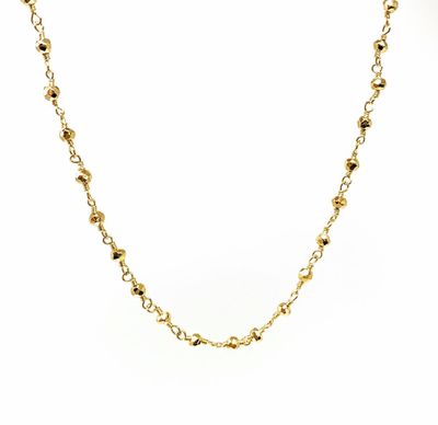 Pyrite Gold Beaded Necklace