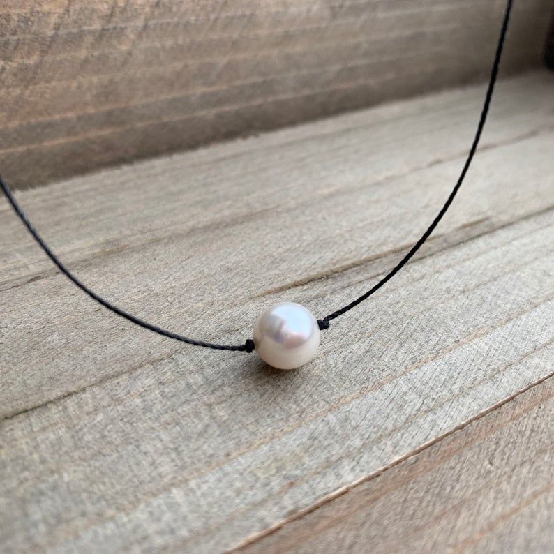 Single Celestial Crystal Pearl Necklace, Color: white pearl, Length: 16 inches