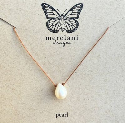 White Freshwater Pearl Teardrop Necklace