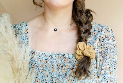 Black Onyx Cushion Cut Necklace