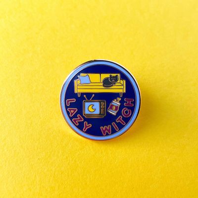Lazy Witch Enamel Pin(1)