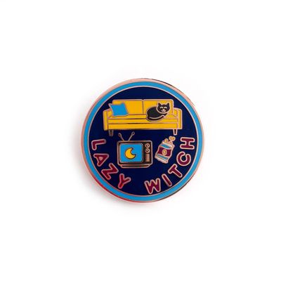 Lazy Witch Enamel Pin(1)