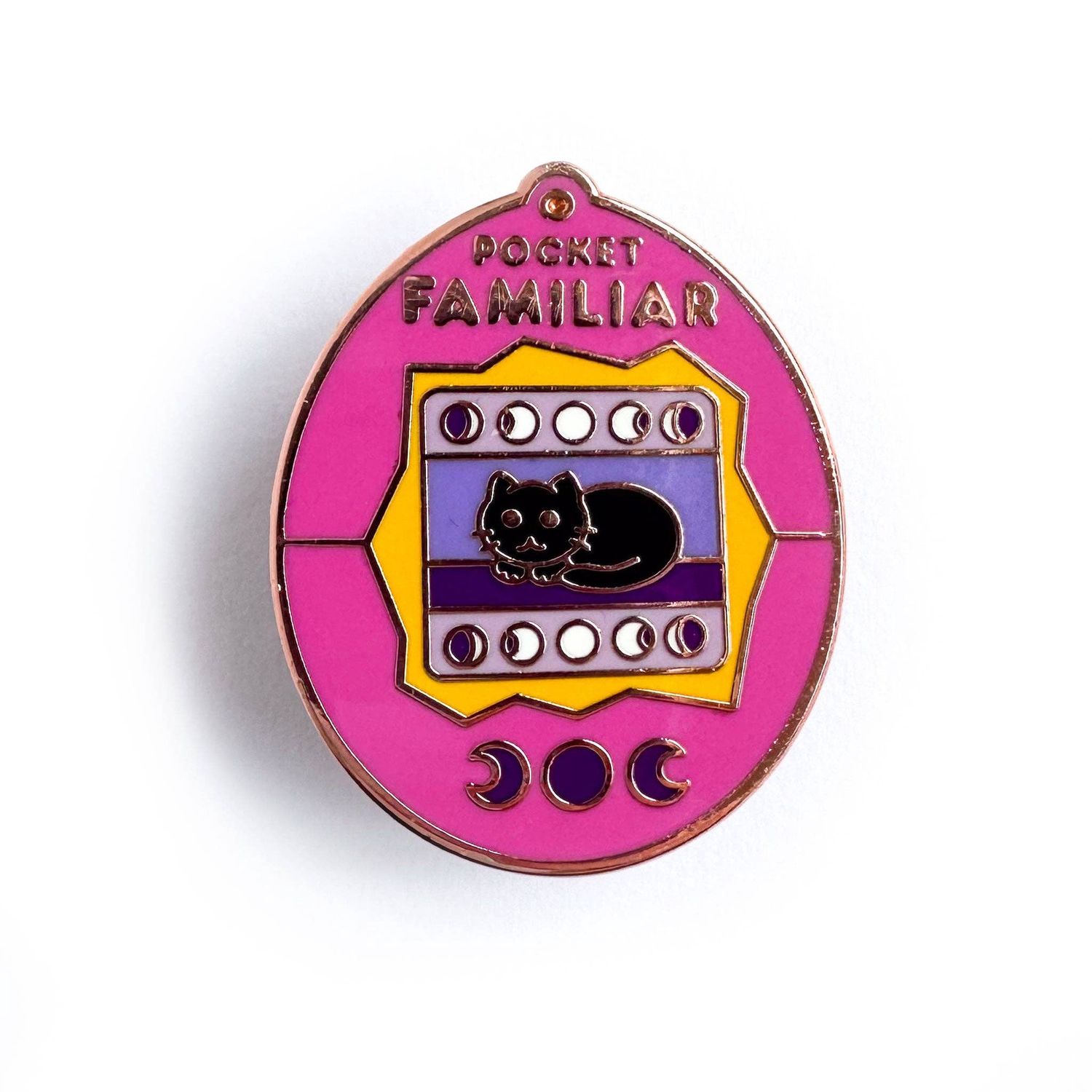 Pocket Familiar Cat Virtual Pet Enamel Pin