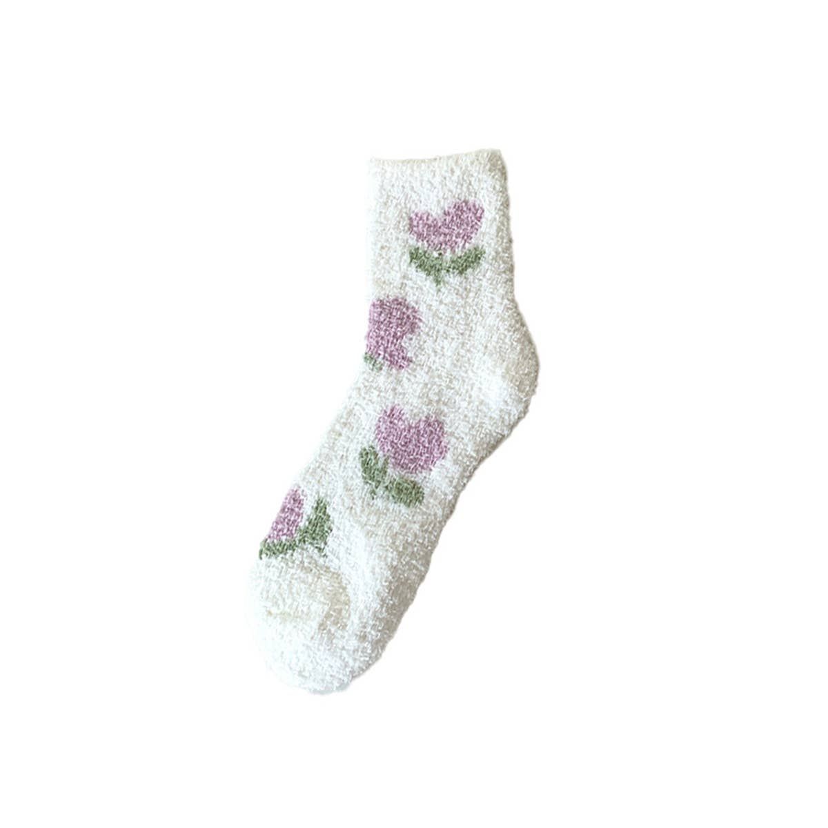 Thick Fruit Fleece Cozy Crew Socks, Color: TYPE3, Size: (OS) 1