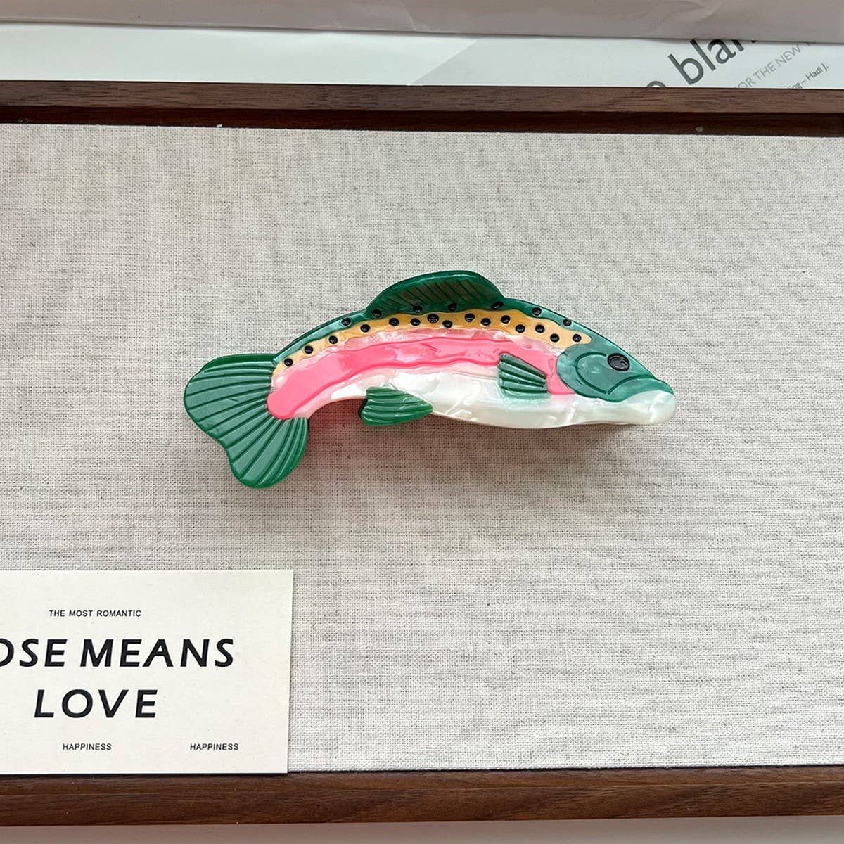 Rainbow Trout Hair Claw, Color: Trout