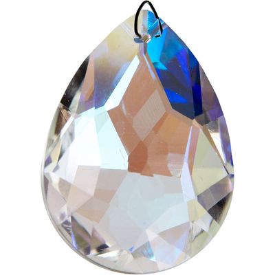 Prism Crystal 50mm Deluxe Faceted Pear Ab (Each)