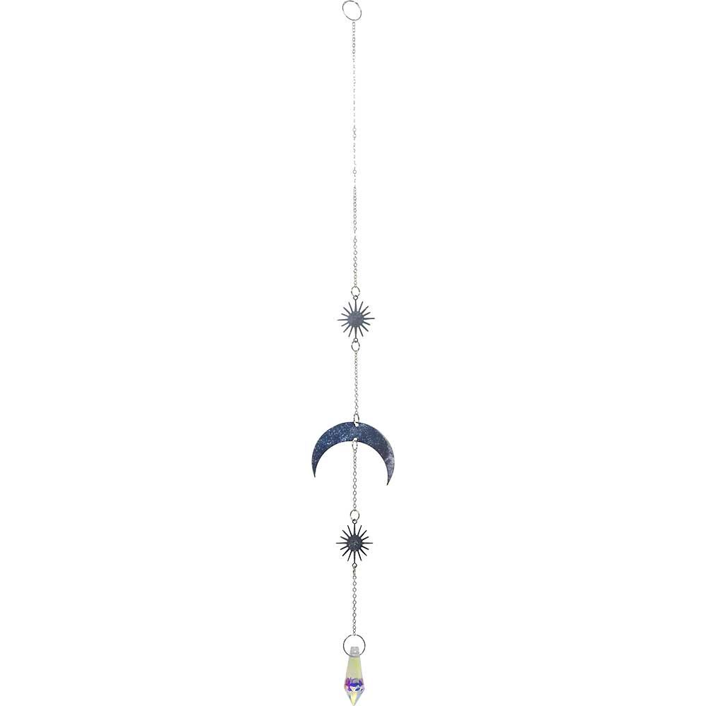 Crystal Hanging String-AB Tear Drop Moon &amp; Star Burst Charms