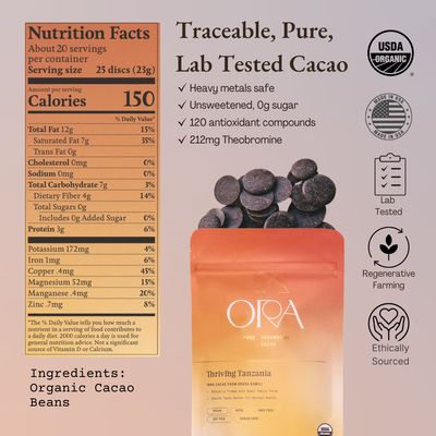 Thriving Tanzania 100% Cacao | Organic Ceremonial Chocolate