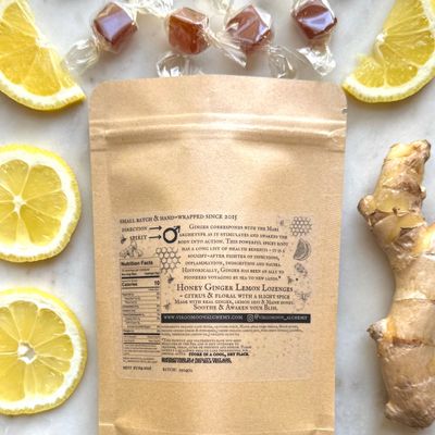 Honey Ginger &amp; Lemon Lozenges - Bright &amp; Soothing Warmth