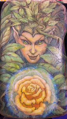 Forest Nymph Carved Painting