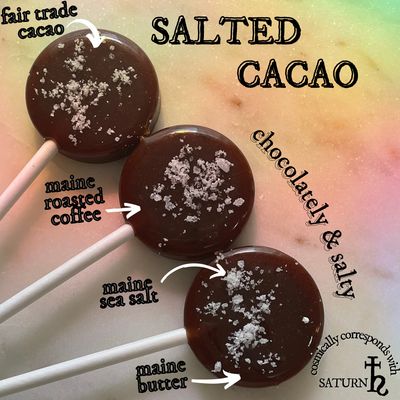 Plants &amp; Planets Lollipops - Salted Cacao - Saturn