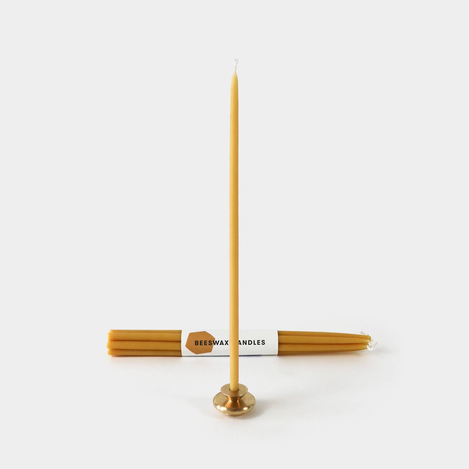 Thin 100% Pure Beeswax Candles (7 Pack) | 12" Tapers