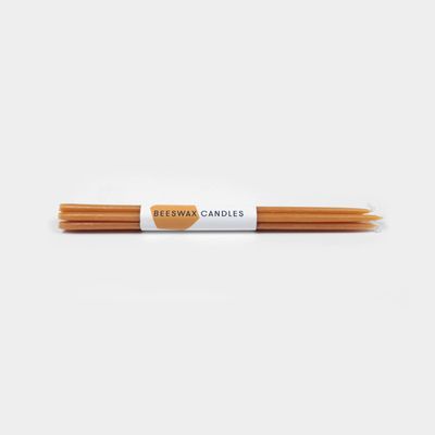 Thin 100% Pure Beeswax Candles (7 Pack) | 12" Tapers