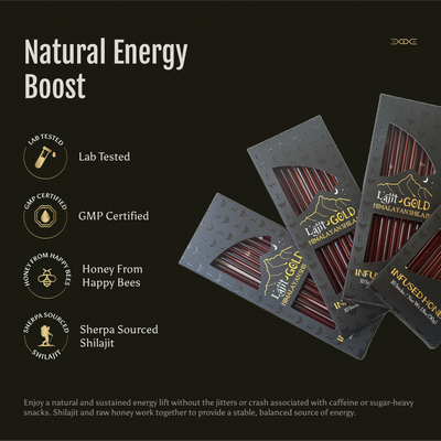 Shilajit Infused Honey Sticks