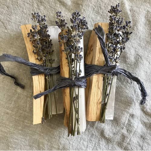 Palo Santo &amp; Selenite with Lavender