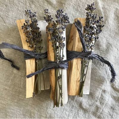 Palo Santo &amp; Selenite with Lavender