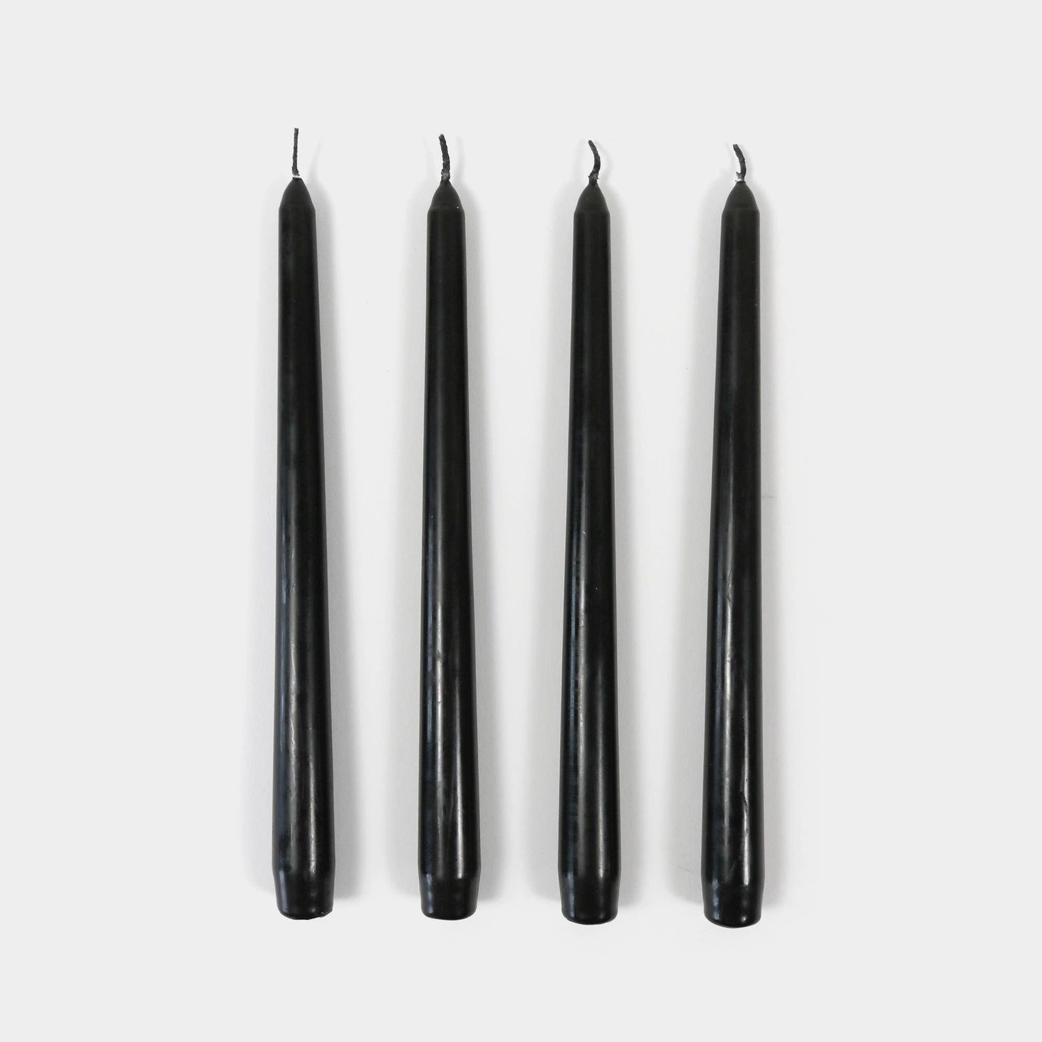 Taper Candles (4 Pack) - 10" Tall, 8 Hr Burn, Black(1)