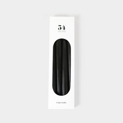 Taper Candles (4 Pack) - 10" Tall, 8 Hr Burn, Black(1)