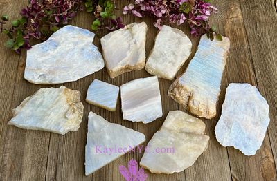 Natural Rainbow Moonstone Slab