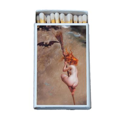 Matches • Witch with Bat • Home Decor for Candles &amp; Incense
