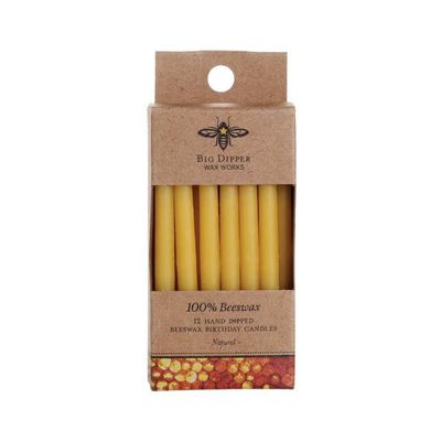 Birthday Candles Hand-Dipped – 100% Pure Beeswax