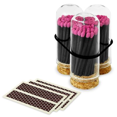 2" Pink Matches + Mini Cloche