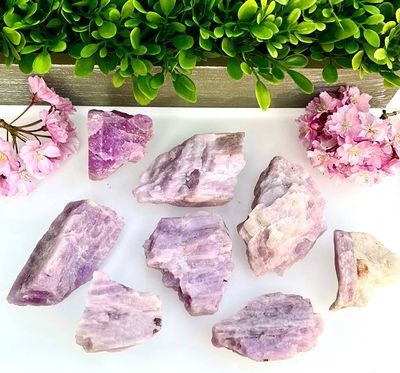 Natural Raw Kunzite Crystal