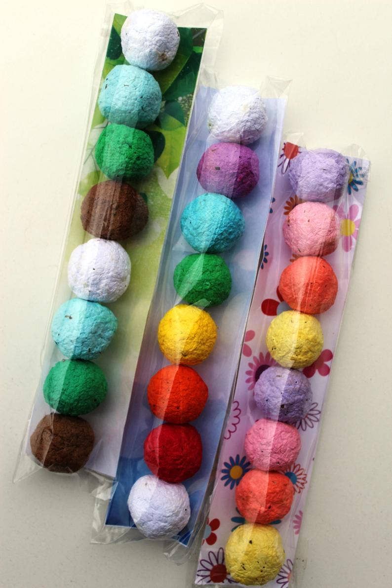 Wildflower Seed Bomb Sleeves, Color: Rainbow