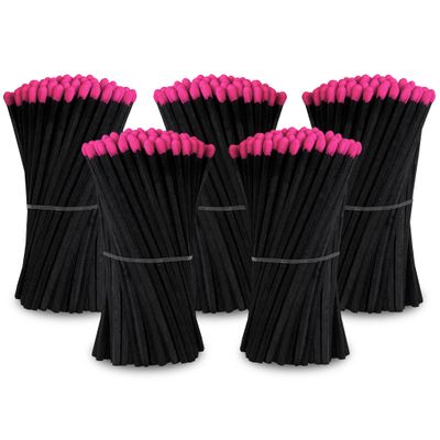 4" Black and Pink Matches, Bundle of 50