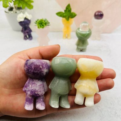 Crystal Gemstone Carved Mini Plant Holder for Air Plants