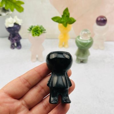 Crystal Gemstone Carved Mini Plant Holder for Air Plants