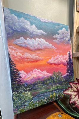 “Nature in Color” - Original Acrylic Painting by Artwork by Carey 20x24