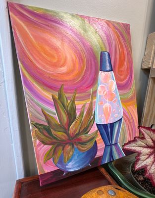 “I Lava You ” | Original Acrylic Painting | Artwork by Carey |16x20