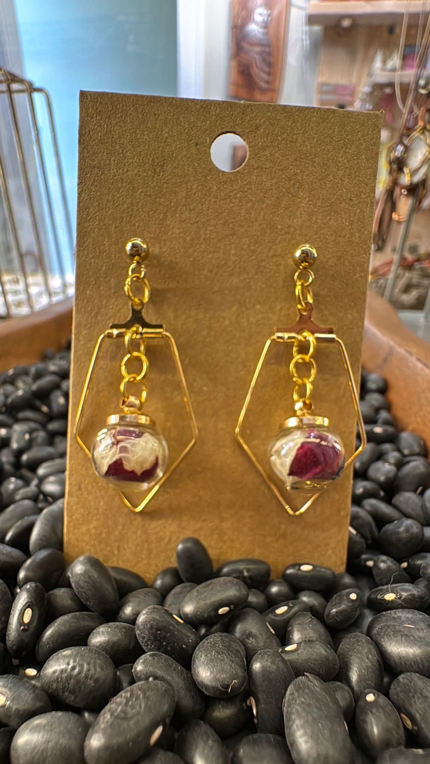 Serpent Scale Earrings by Samaran Selkie • Serpent Scale + Rose Petal