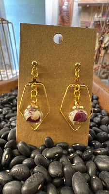 Serpent Scale Earrings by Samaran Selkie • Serpent Scale + Rose Petal