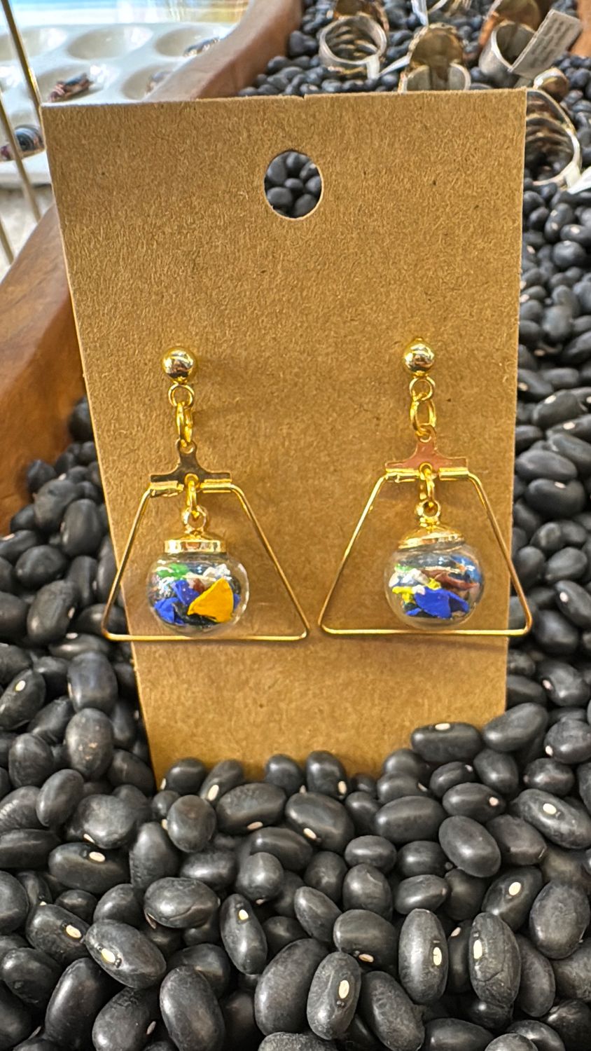 Paint Chip Earrings by Samaran Selkie • Recycled Paint