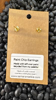 Paint Chip Earrings by Samaran Selkie • Recycled Paint