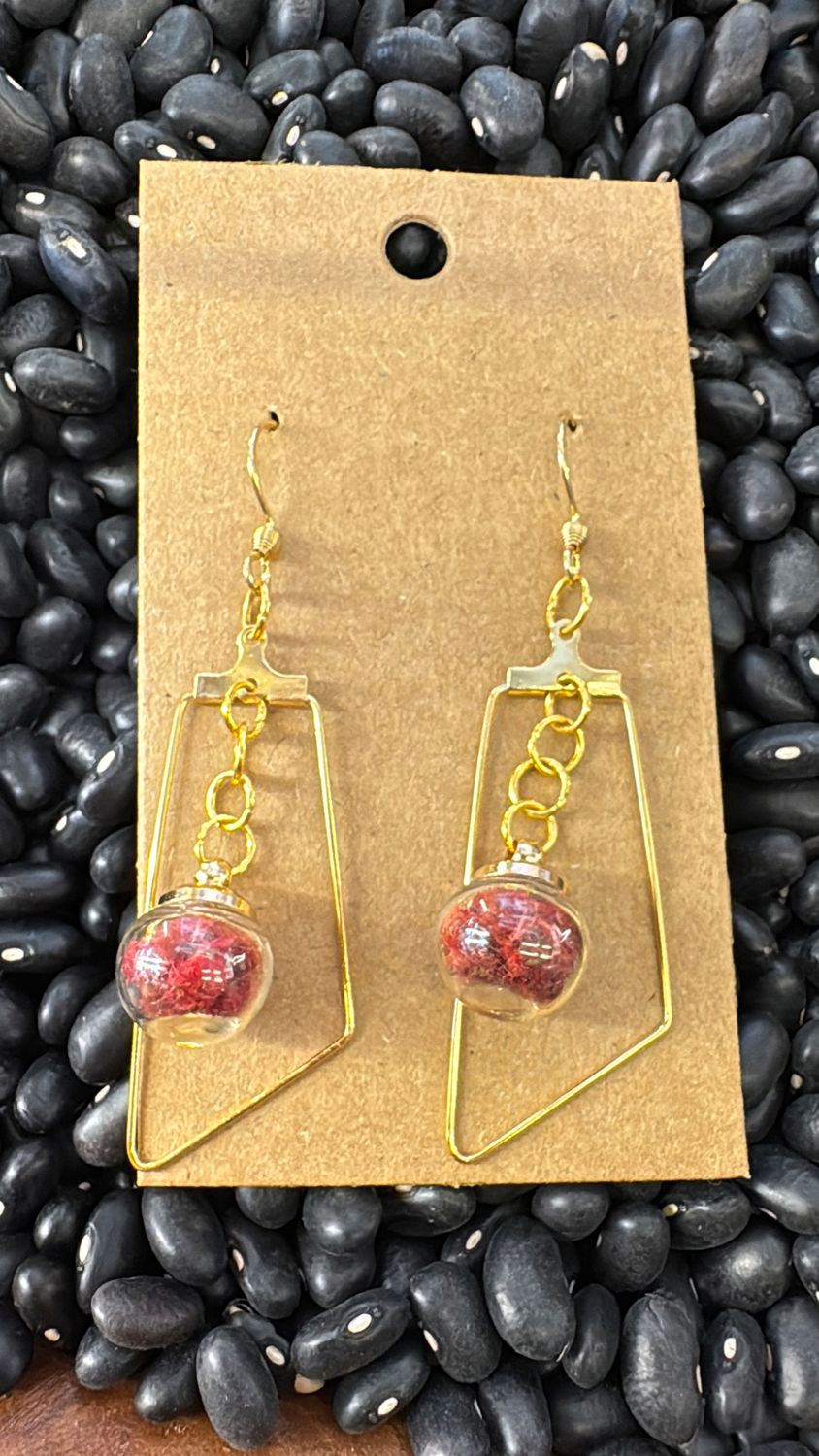 Fuzzy Fruit Earrings by Samaran Selkie • Staghorn Sumac Berries