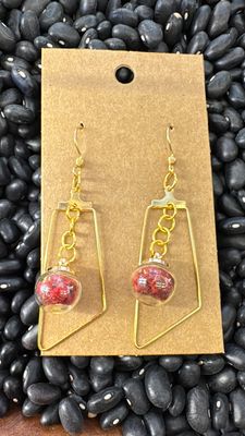 Fuzzy Fruit Earrings by Samaran Selkie • Staghorn Sumac Berries